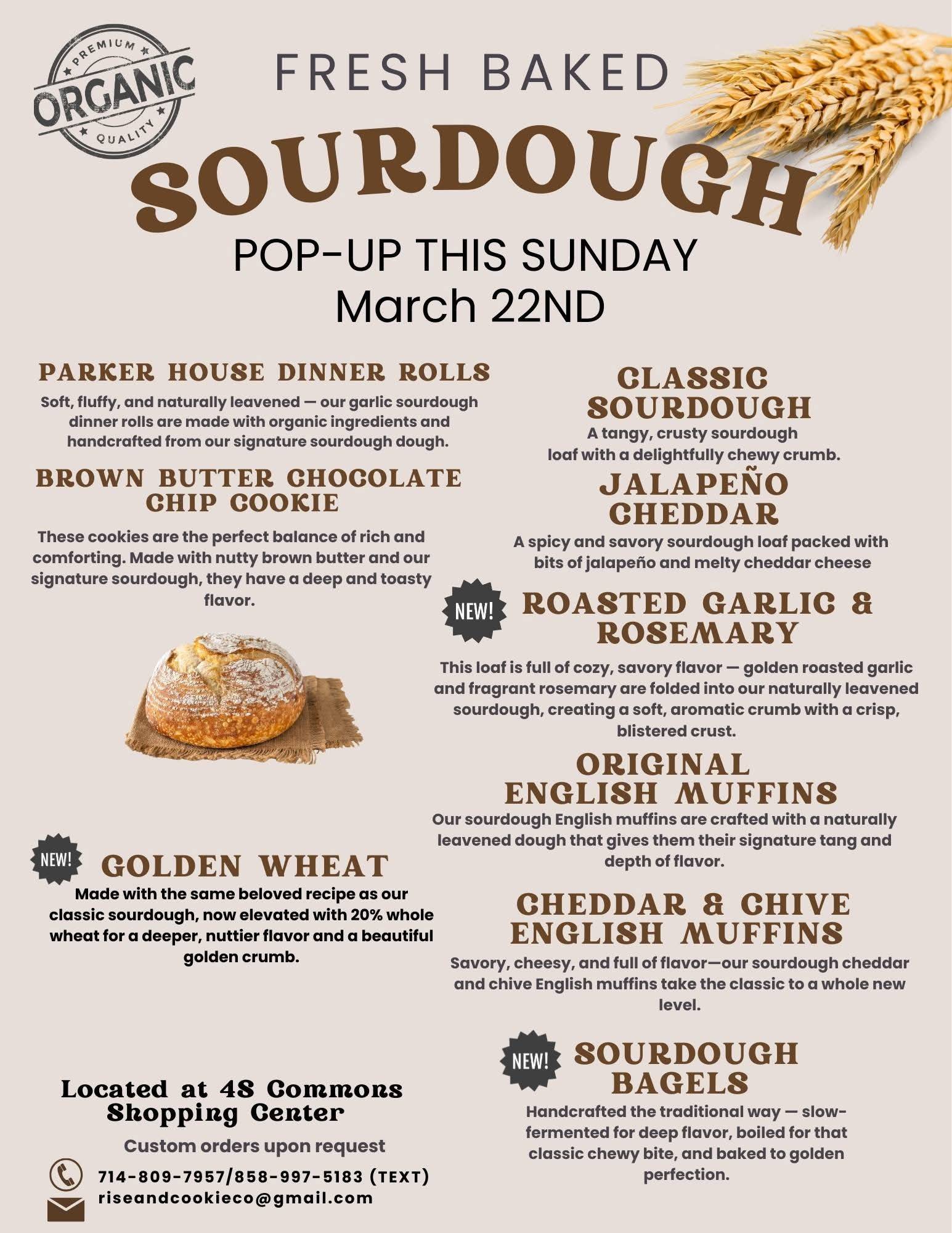 Rise and Cookieco - Sourdough 
