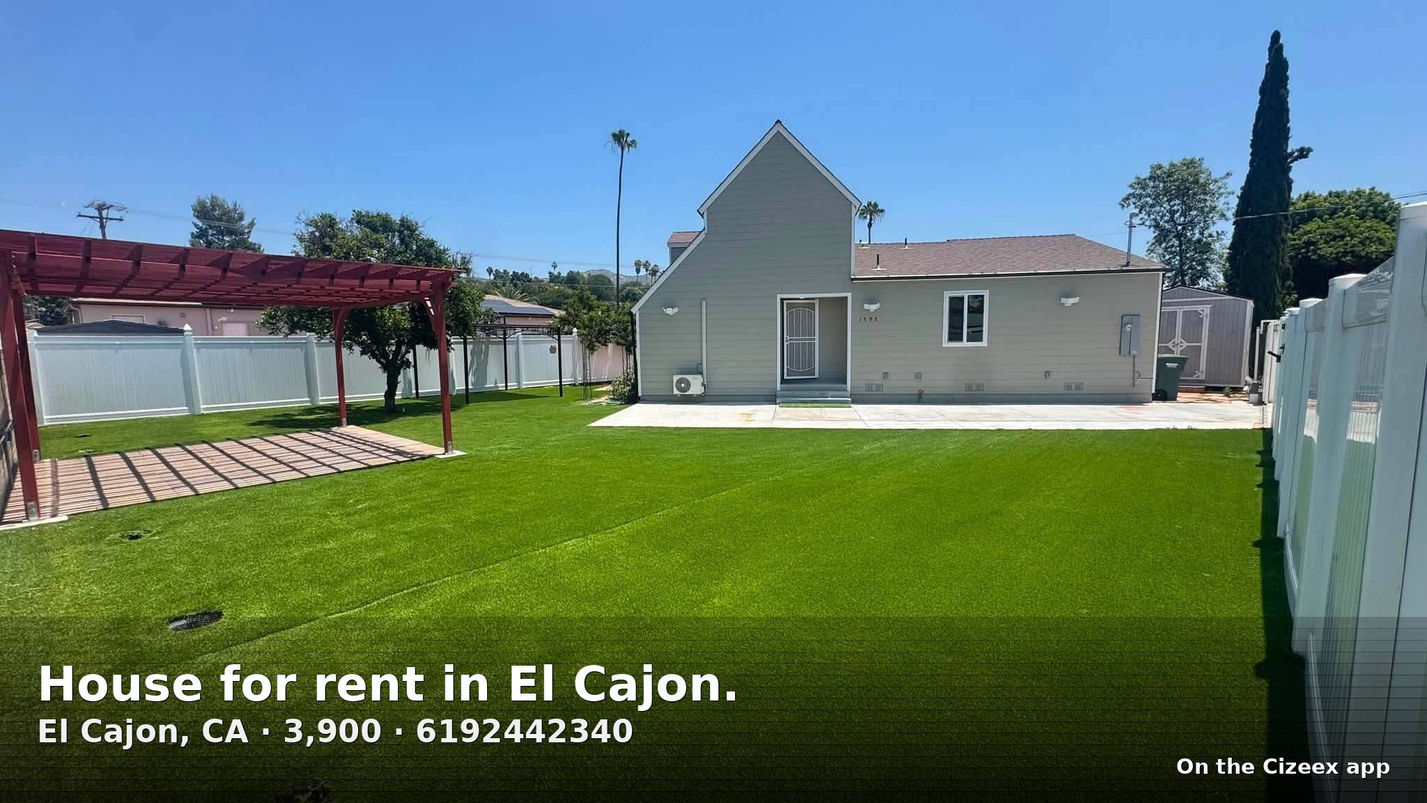 House for rent in El Cajon.