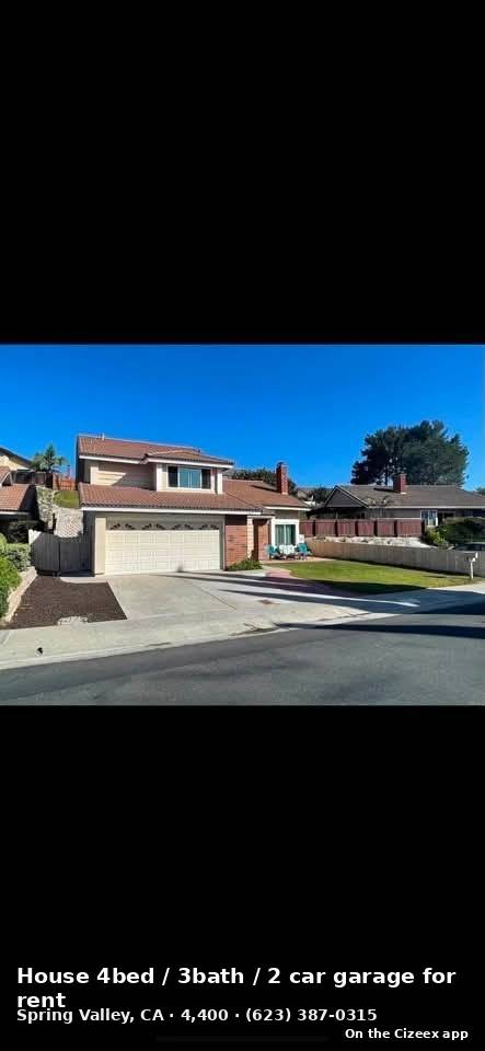 House 4bed / 3bath / 2 car garage for rent