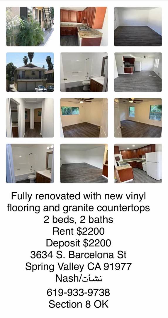 2 beds, 2 baths Rent - Spring Valley