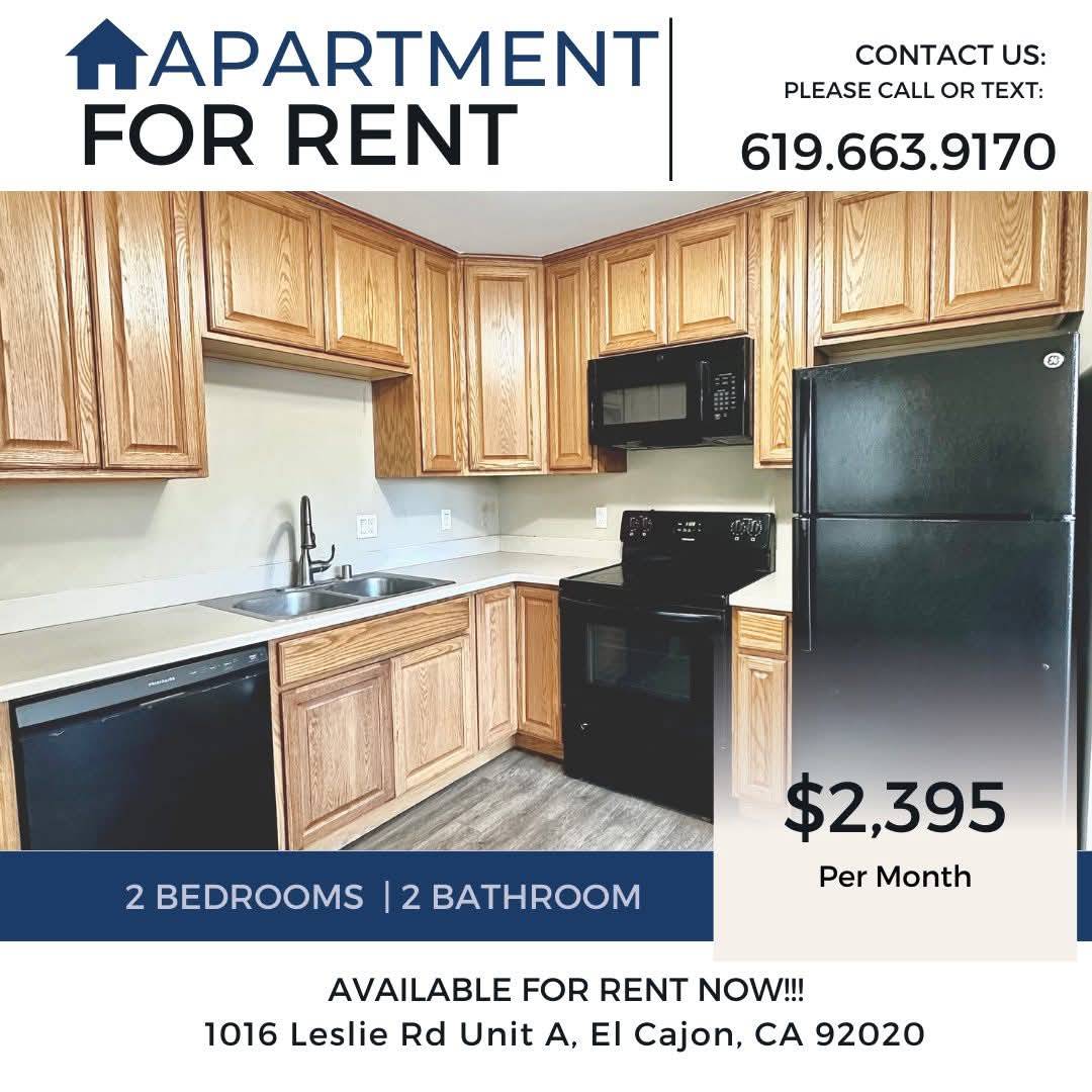 2 Bed 2 Bath for Rent - El Cajon