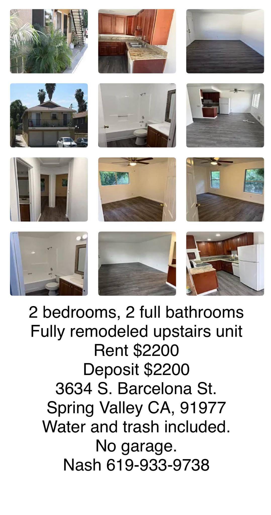 2 Bed 2 Baths - Spring Valley 
